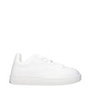 Burberry White Leather Low Top Sneakers Burberry