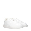 Burberry White Leather Low Top Sneakers Burberry