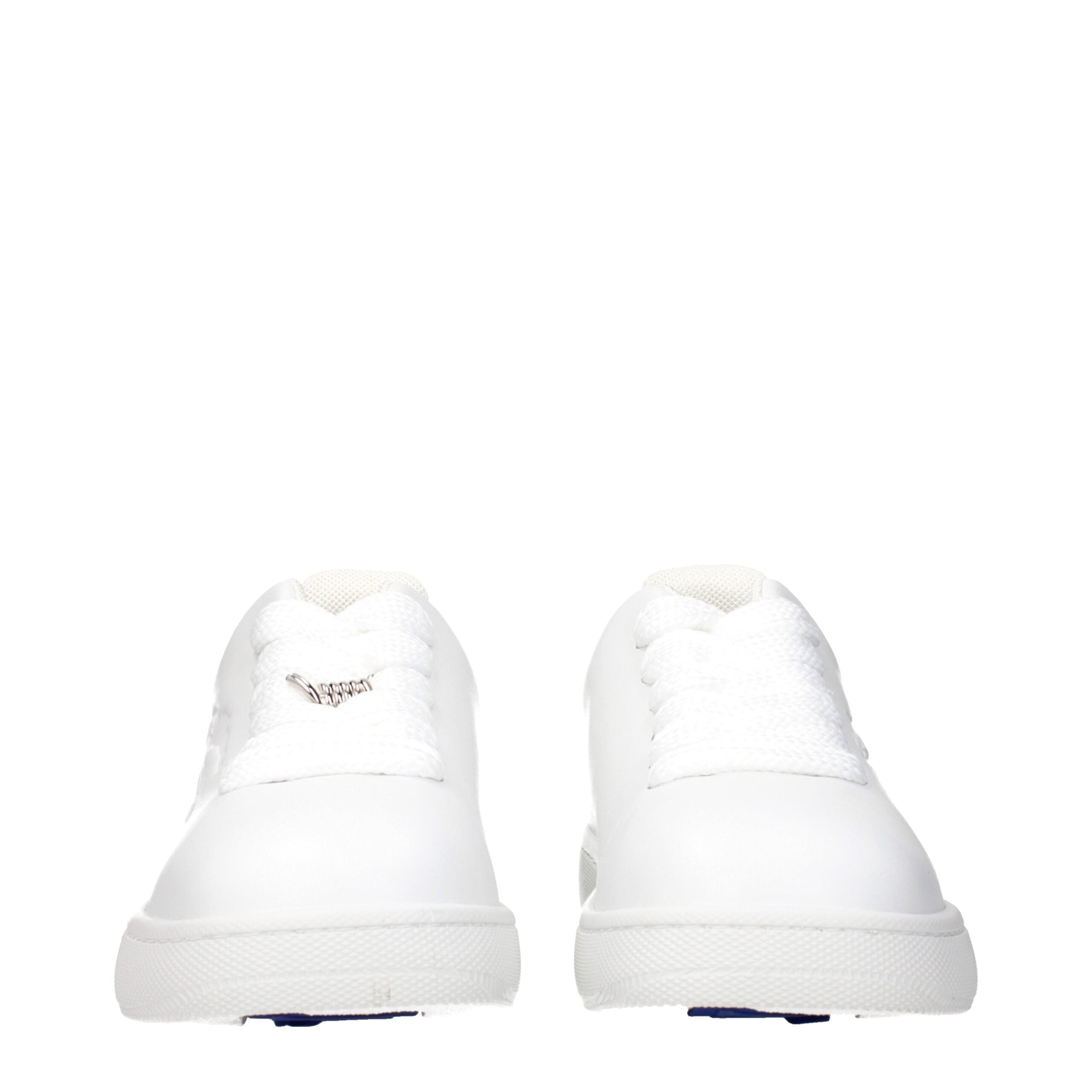 Burberry White Leather Low Top Sneakers Burberry