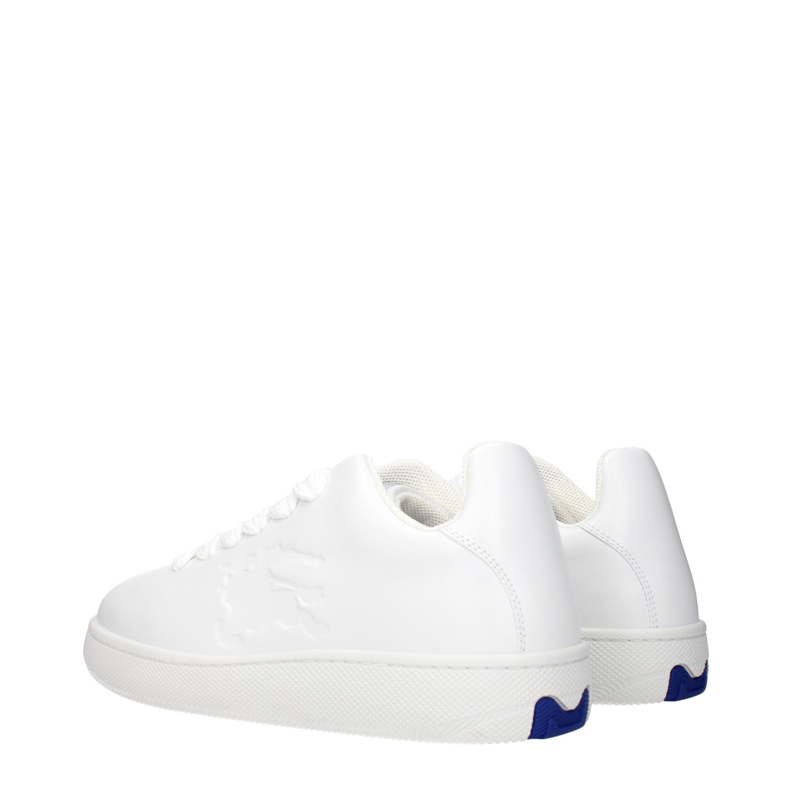 Burberry White Leather Low Top Sneakers Burberry