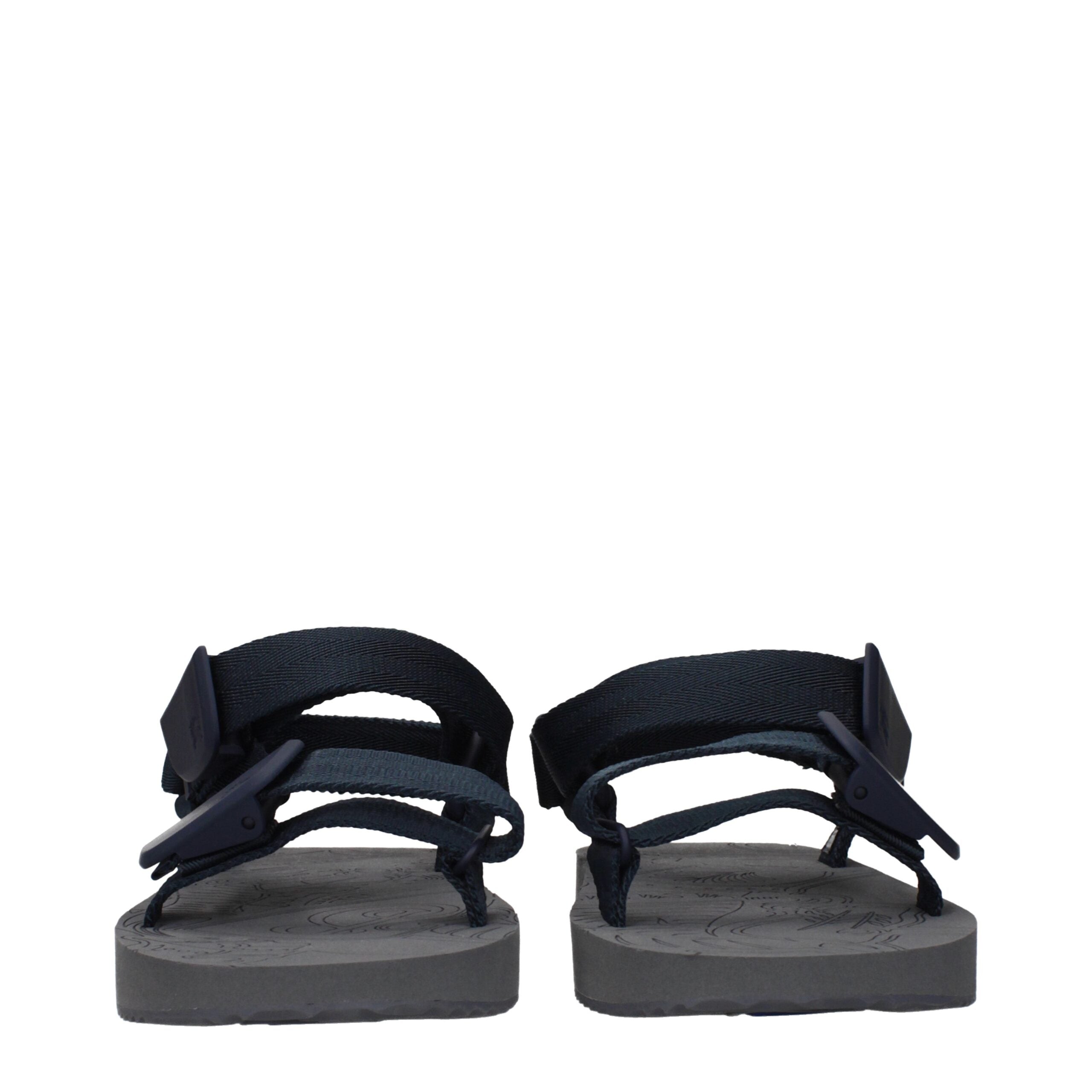 Burberry Blue Fabric Sandals Burberry