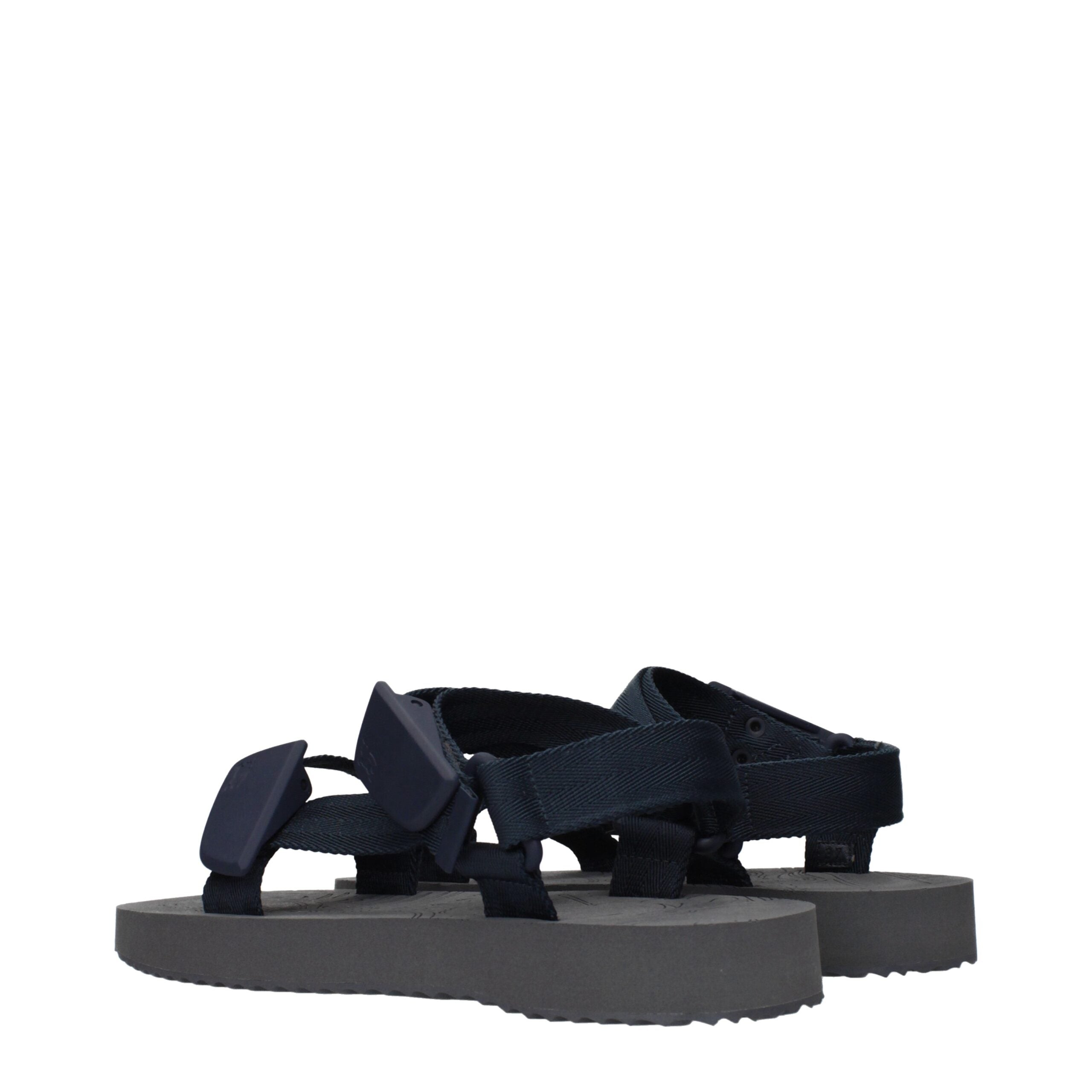 Burberry Blue Fabric Sandals Burberry