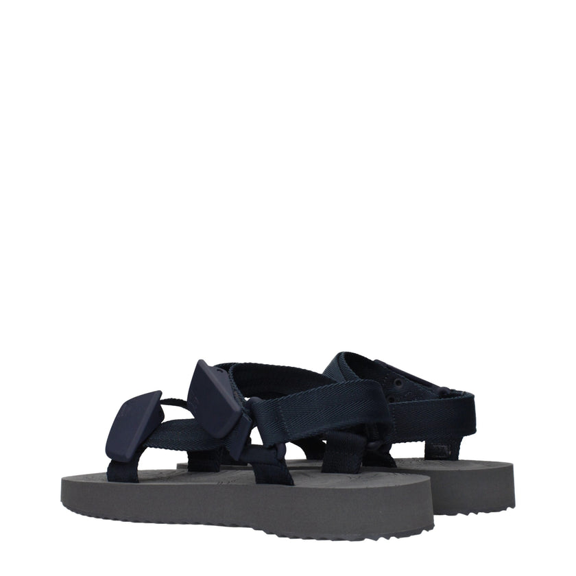 Burberry Blue Fabric Sandals Burberry