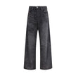 Diesel Black Cotton Relaxed Fit Jeans Diesel
