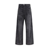 Diesel Black Cotton Relaxed Fit Jeans Diesel
