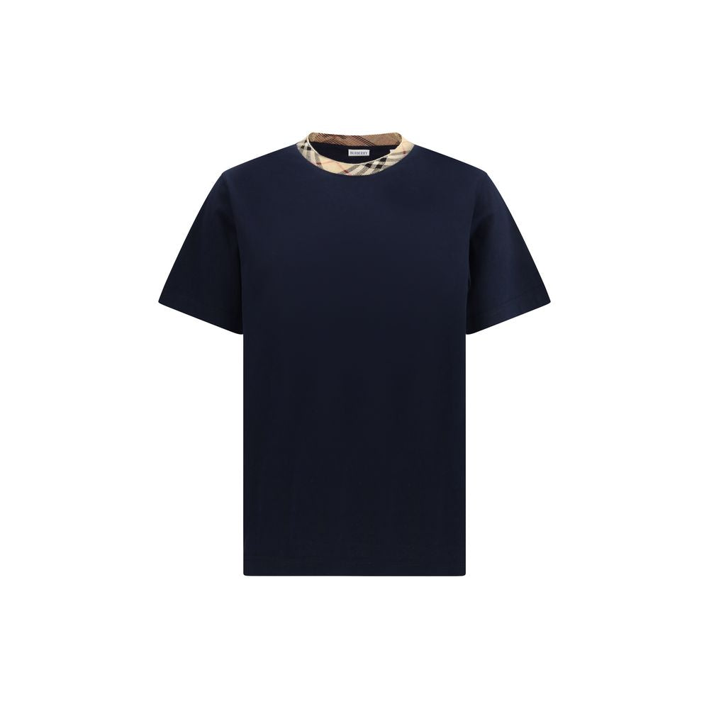 Burberry Blue Cotton T-Shirt Burberry