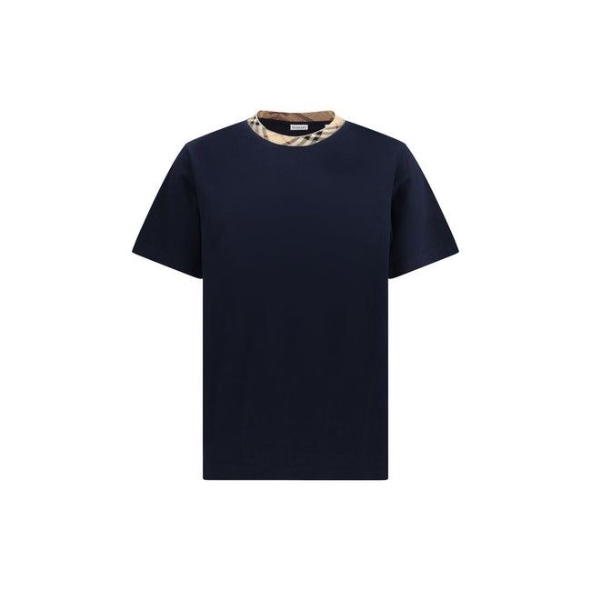 Burberry Blue Cotton T-Shirt Burberry