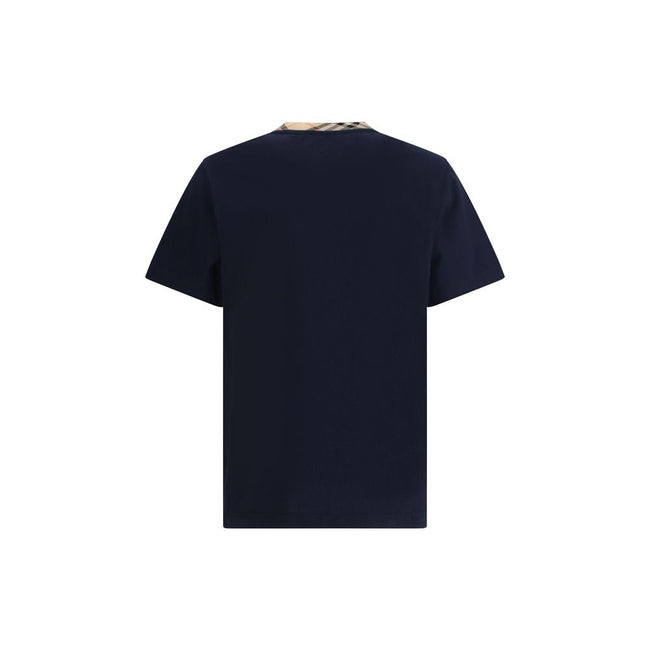 Burberry Blue Cotton T-Shirt Burberry