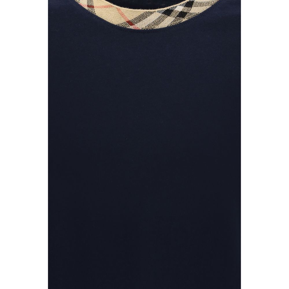 Burberry Blue Cotton T-Shirt Burberry