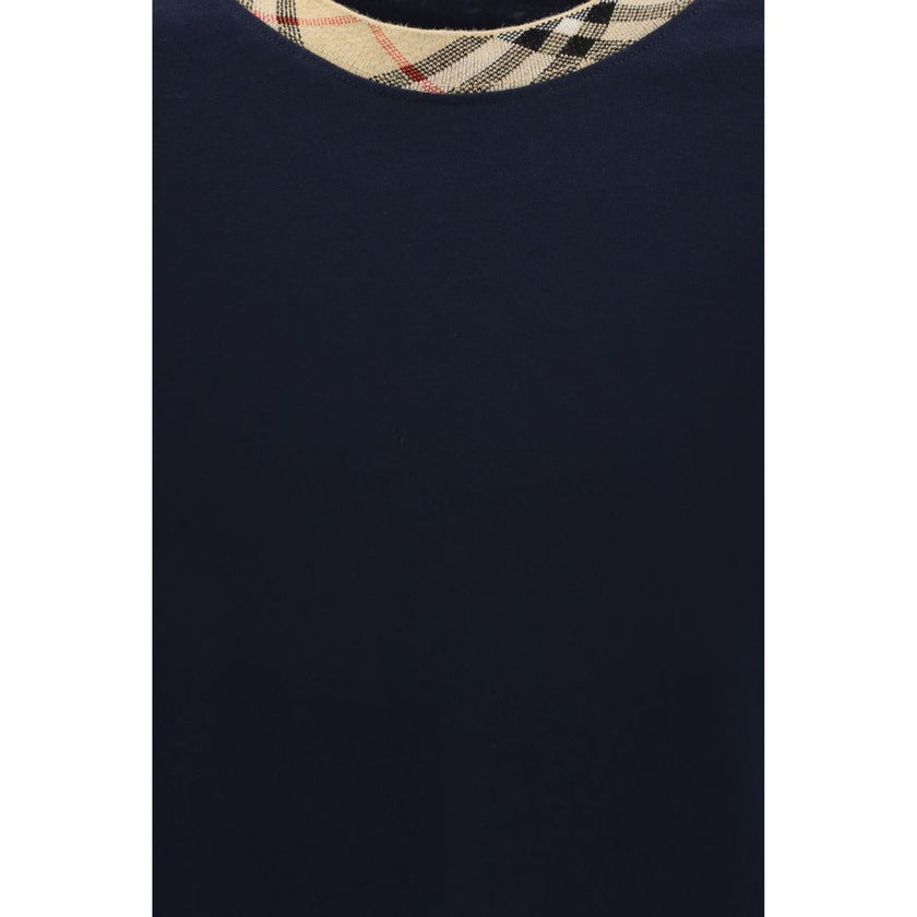Burberry Blue Cotton T-Shirt Burberry