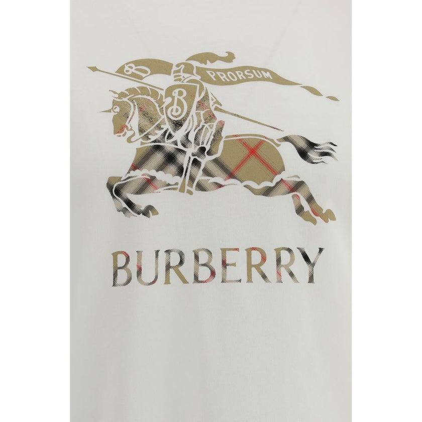 Burberry White Cotton T-Shirt Burberry