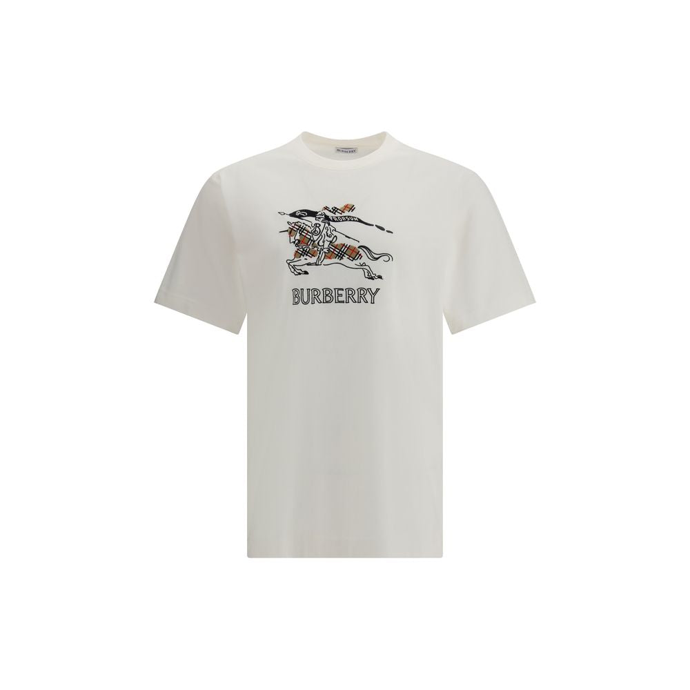 Burberry Cream Cotton T-Shirt Burberry