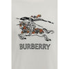 Burberry Cream Cotton T-Shirt Burberry