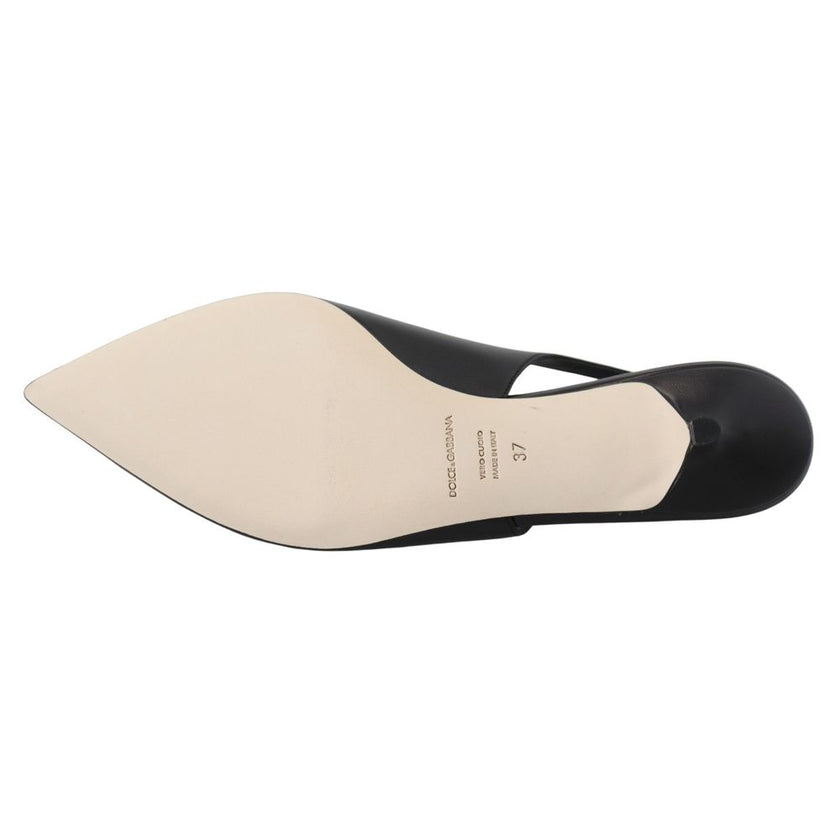 Dolce & Gabbana Black Leather High Heel Pumps Dolce & Gabbana