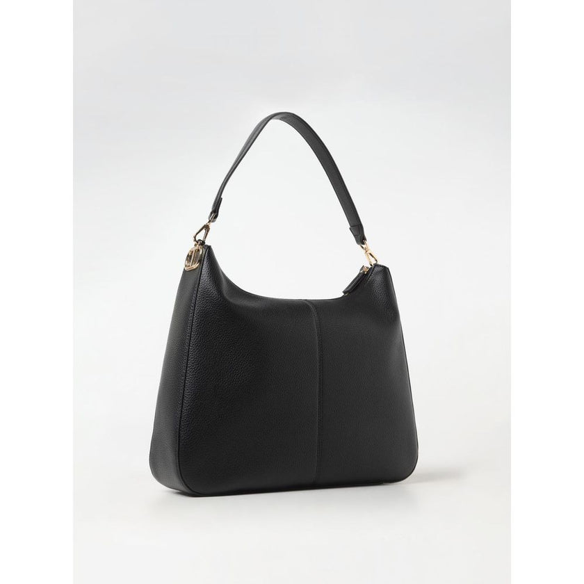 Twinset Black Leather Shoulder Bag Twinset