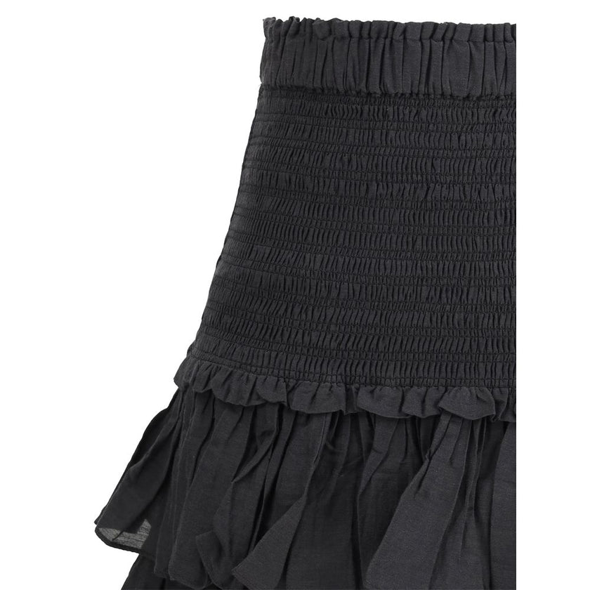 Marant Etoile Black Cotton Mini Skirt