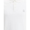 Brunello Cucinelli White Cotton Polo Shirt