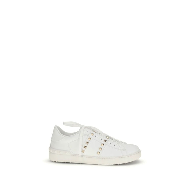 Valentino Garavani White Calf Leather Bos Taurus Low Top Sneakers Valentino Garavani