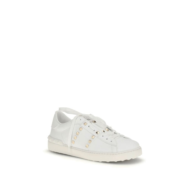 Valentino Garavani White Calf Leather Bos Taurus Low Top Sneakers Valentino Garavani