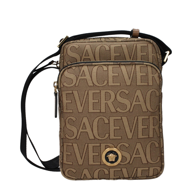 Versace Beige Fabric Shoulder Bag Versace