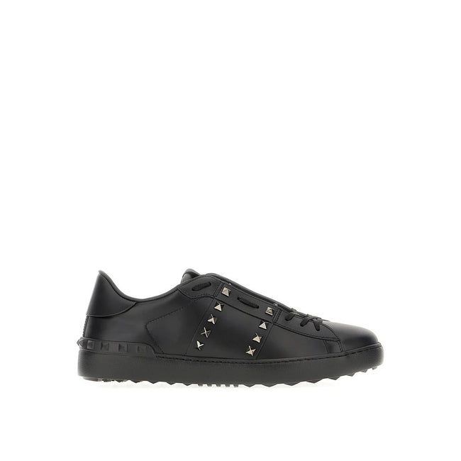 Valentino Garavani Black Leather Sneakers Valentino Garavani