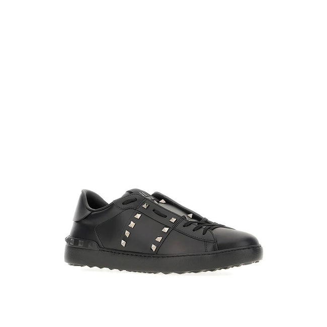 Valentino Garavani Black Leather Sneakers Valentino Garavani