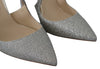 Jimmy Choo Platinum Ice Lancer Leather Pumps - Elegance Refined Jimmy Choo