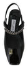 Jimmy Choo Elegant Black Patent Flats with Crystal Accent Jimmy Choo