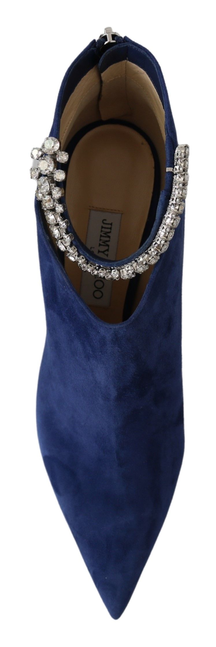 Jimmy Choo Pop Blue Crystal-Strap Heeled Boots Jimmy Choo