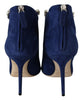 Jimmy Choo Pop Blue Crystal-Strap Heeled Boots Jimmy Choo