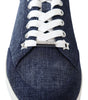 Jimmy Choo Chic Slip-On Blue Denim Suede Sneakers Jimmy Choo