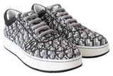 Jimmy Choo Glittering Slip-On Sneakers - Silver and Black Jimmy Choo