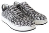 Jimmy Choo Glittering Slip-On Sneakers - Silver and Black Jimmy Choo