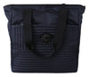 Versace Elegant Blue Nylon Tote Bag Versace