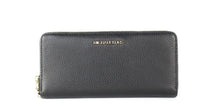 Michael Kors Jet Set Travel Large Black Pebble Leather Continental Wrist Wallet Michael Kors