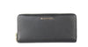 Michael Kors Jet Set Travel Large Black Pebble Leather Continental Wrist Wallet Michael Kors