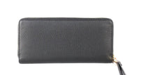 Michael Kors Jet Set Travel Large Black Pebble Leather Continental Wrist Wallet Michael Kors