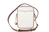 Michael Kors Jet Set Medium Vanilla PVC North South Chain Crossbody Handbag Michael Kors