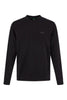 Hugo Boss Elegant Black Cotton Round Neck Sweatshirt Hugo Boss