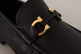 Salvatore Ferragamo Elegant Black Calf Leather Loafers Salvatore Ferragamo