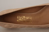 Salvatore Ferragamo Elegant Quilted Leather Pumps in Beige and Black Salvatore Ferragamo