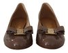 Salvatore Ferragamo Elegant Caraway Brown Pumps with Vara Bow Salvatore Ferragamo