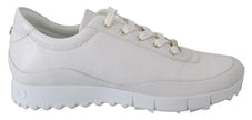Jimmy Choo White Leather Monza Sneakers Jimmy Choo