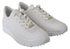 Jimmy Choo Elegant White Leather Sneakers Jimmy Choo