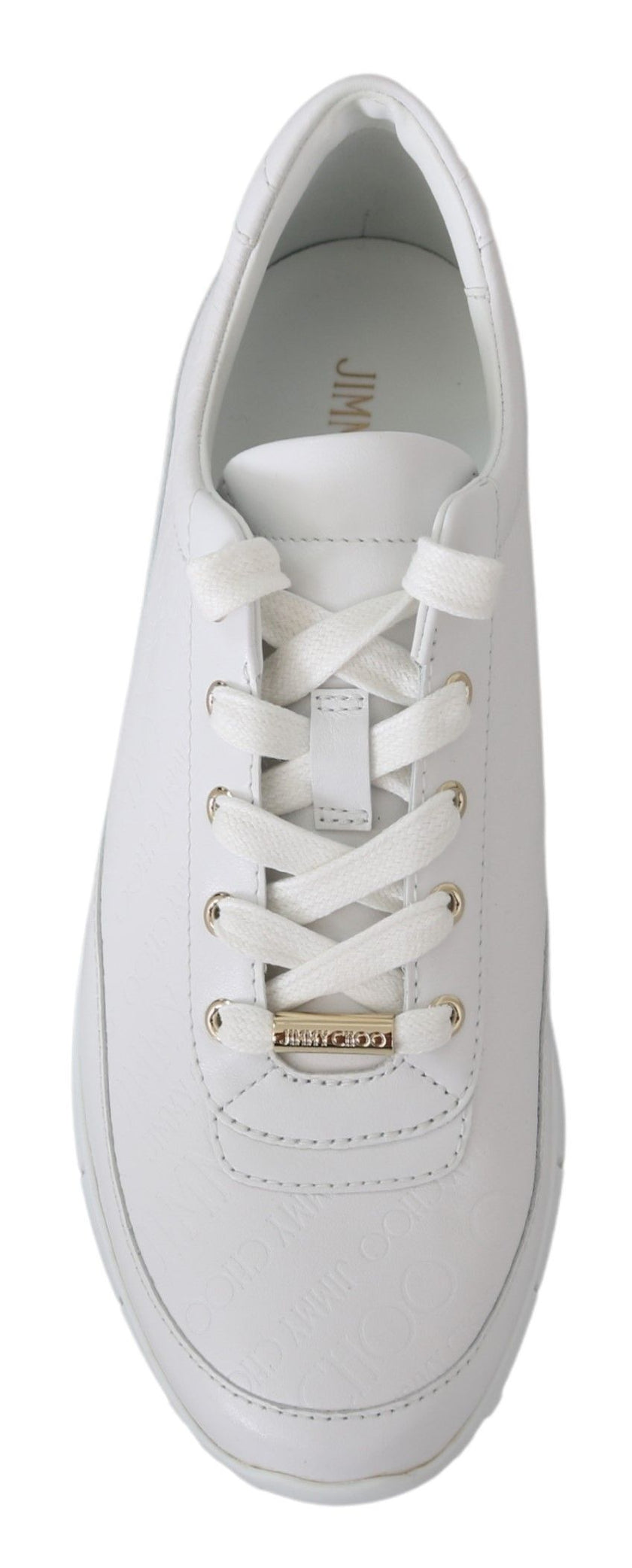 Jimmy Choo White Leather Monza Sneakers Jimmy Choo