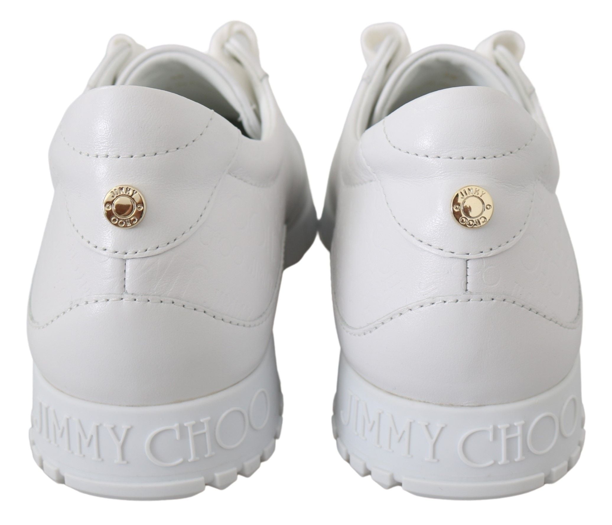 Jimmy Choo White Leather Monza Sneakers Jimmy Choo