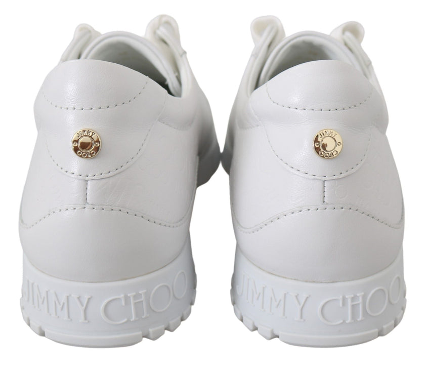 Jimmy Choo White Leather Monza Sneakers Jimmy Choo