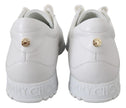 Jimmy Choo Elegant White Leather Sneakers Jimmy Choo