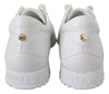 Jimmy Choo Elegant White Leather Sneakers Jimmy Choo