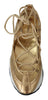 Jimmy Choo Golden Glamour Mesh Leather Sneakers Jimmy Choo